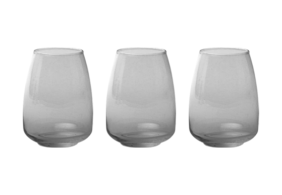 Stemless Glassware – Grey