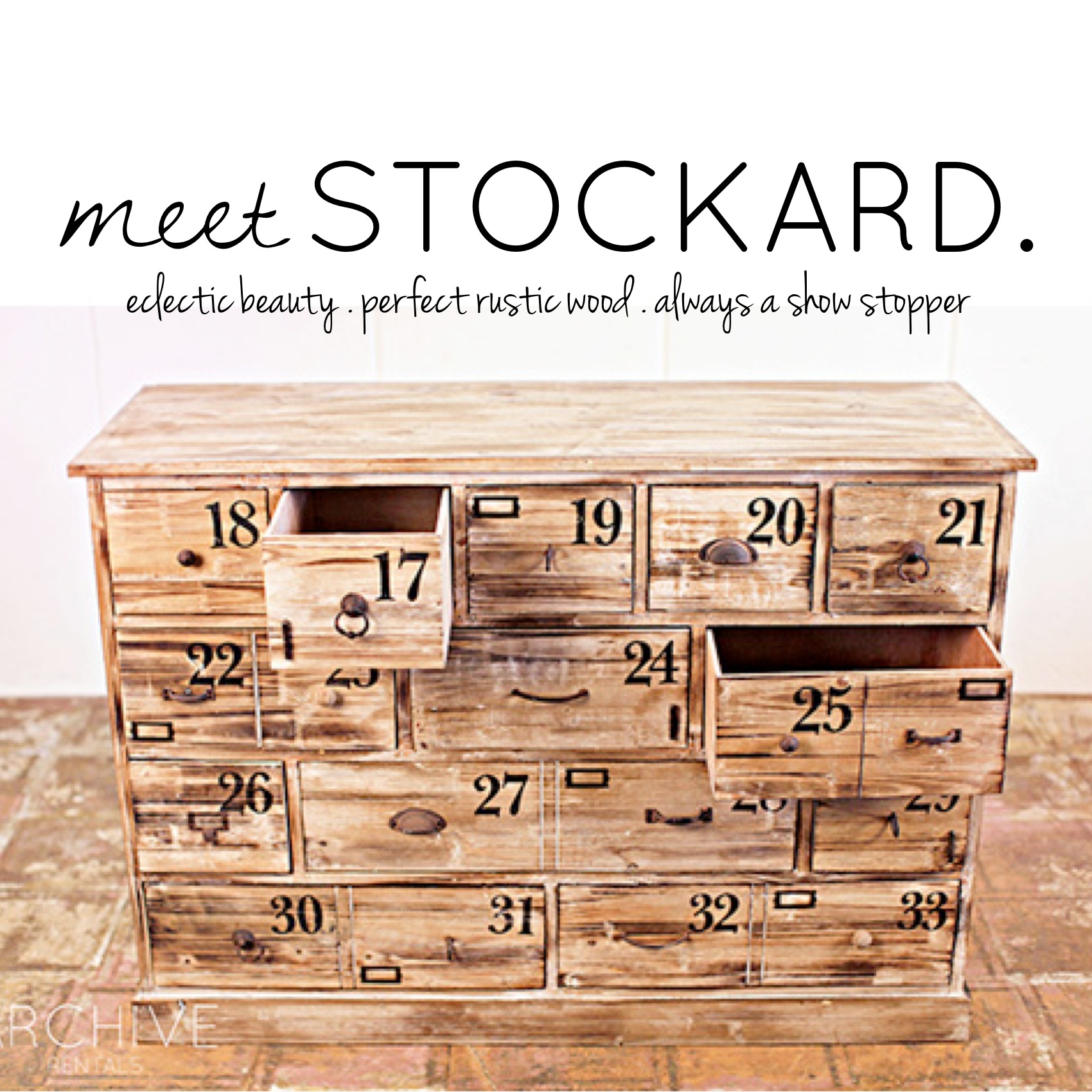 Archive Vintage Rentals Rustic Stockard Dresser