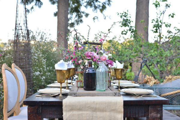 Archive Rentals French Linen Louis Chairs and Montecito Table