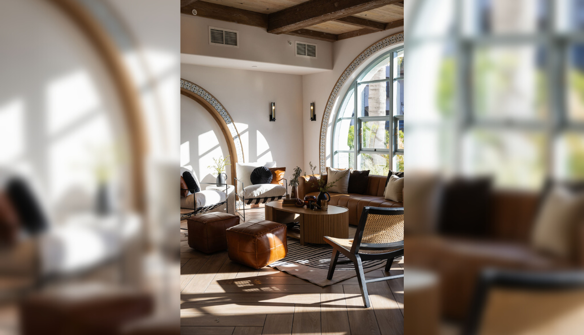 Modern Neutral Moody Rust Lounge | San Clemente | Industry Event